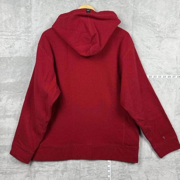 VTG Y2K Old Navy Skate Polar Fleece Boulder Snowboards Hoodie Sweatshirt Red XL - Picture 3 of 8